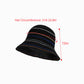 Straw Bucket Hat Breathable Woven Sun Hat Lightweight Packable Summer Beach Hat