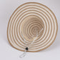 Straw Sun Hat with Floral Accent Summer Beach Hat with Adjustable Chin Strap