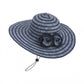 Straw Sun Hat with Floral Accent Summer Beach Hat with Adjustable Chin Strap
