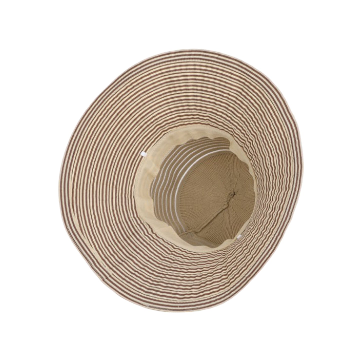 Wide Brim Straw Sun Hat with Contrast Stripe Brim Bow Detail Lightweight Beach Hat