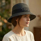 Straw Sun Hat with Pearl Accent Band Lightweight Summer Beach Travel Hat