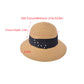 Straw Sun Hat with Pearl Accent Band Lightweight Summer Beach Travel Hat