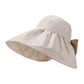 Wide Brim Sun Hat with Bow Detail Breathable Foldable Summer Beach Travel Hat