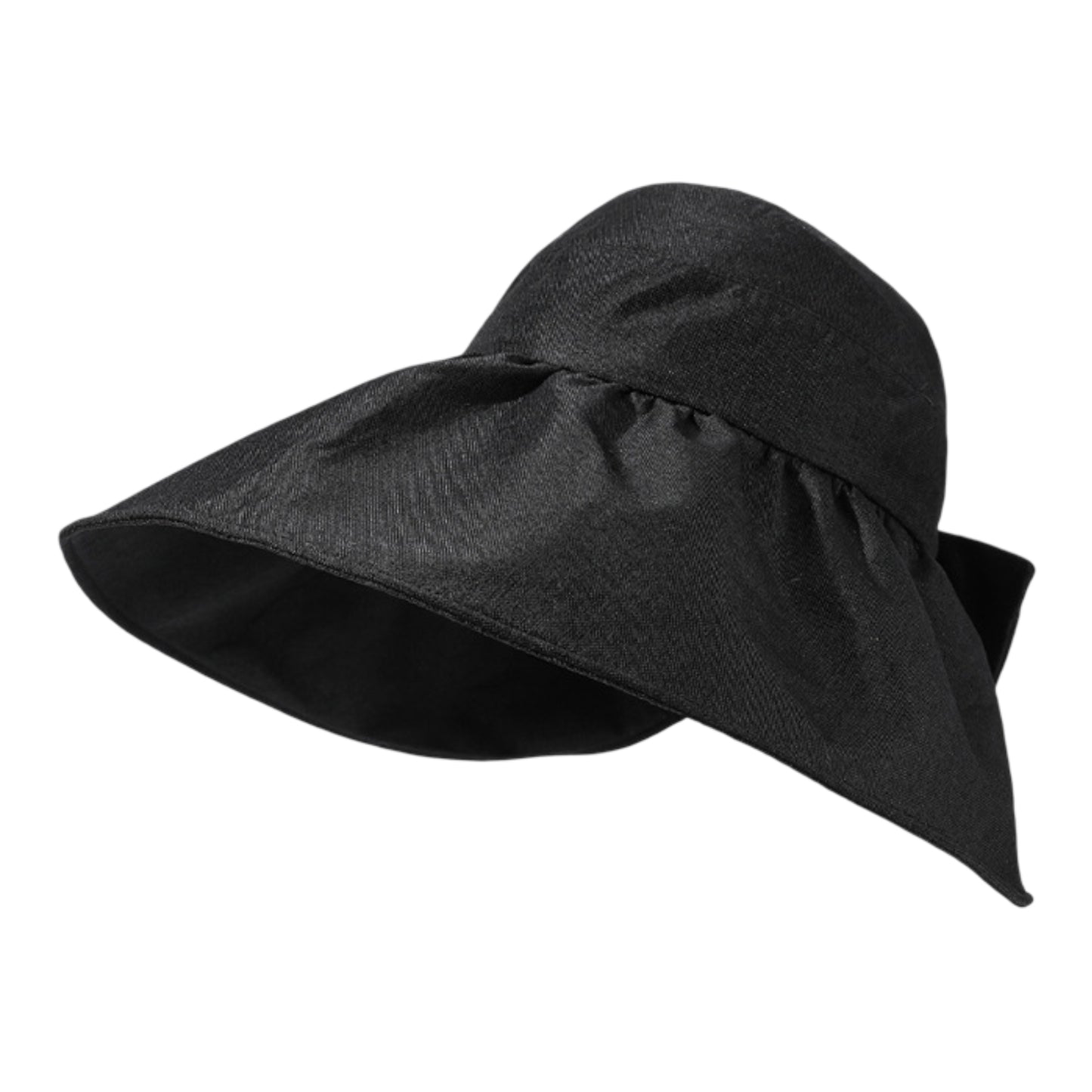Wide Brim Sun Hat with Bow Detail Breathable Foldable Summer Beach Travel Hat