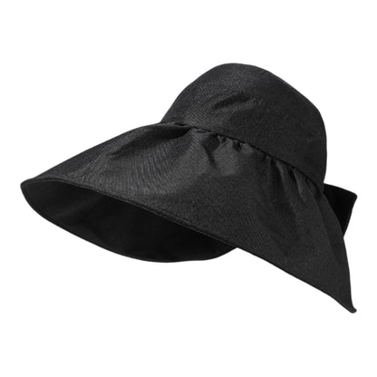 Wide Brim Sun Hat with Bow Detail Breathable Foldable Summer Beach Travel Hat