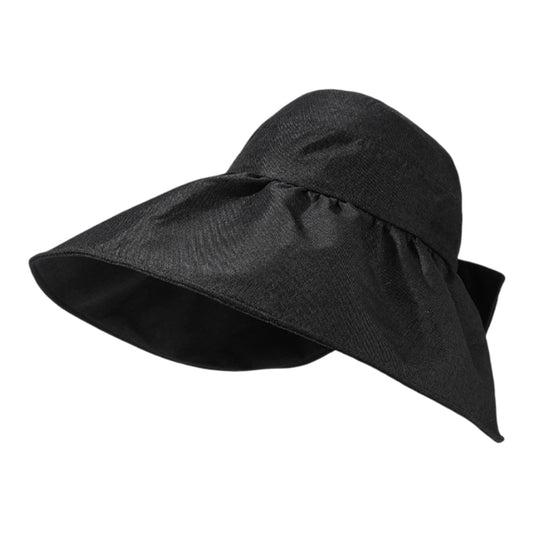 Wide Brim Sun Hat with Bow Detail Breathable Foldable Summer Beach Travel Hat