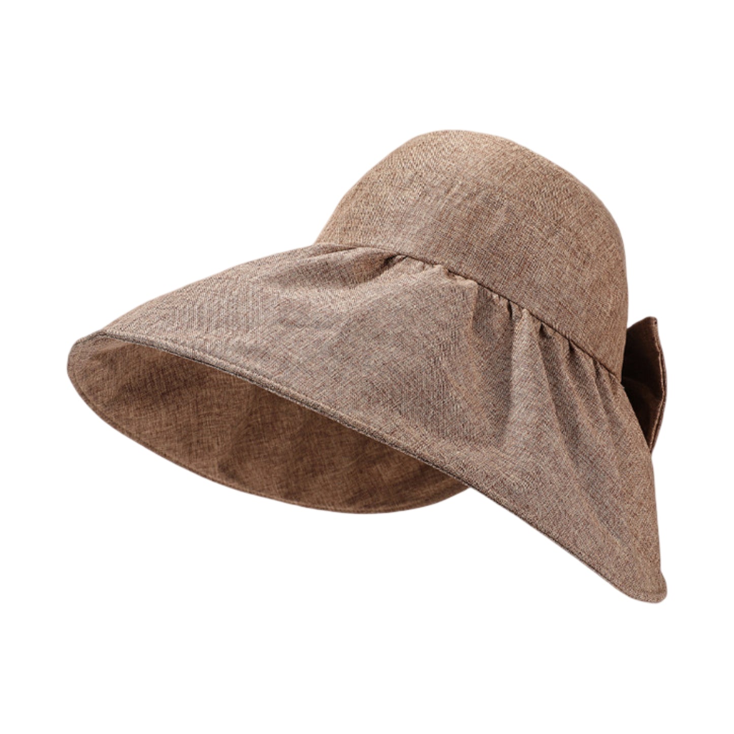 Wide Brim Sun Hat with Bow Detail Breathable Foldable Summer Beach Travel Hat