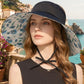 Wide Brim Sun Hat with Floral Lining Ponytail Opening Lightweight Packable Beach Hat