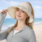 Sun Hat with Ponytail Opening UV Protection Packable Summer Beach Hat