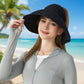 Sun Hat with Ponytail Opening UV Protection Packable Summer Beach Hat