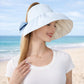 Sun Hat with Ponytail Opening UV Protection Packable Summer Beach Hat