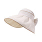 Wide Brim Sun Hat Breathable Summer Beach Hat with Bow Detail and Ponytail Opening