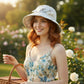 Printed Bucket Hat Breathable Sun Hat with Foldable Brim Casual Outdoor Travel Beach Hat