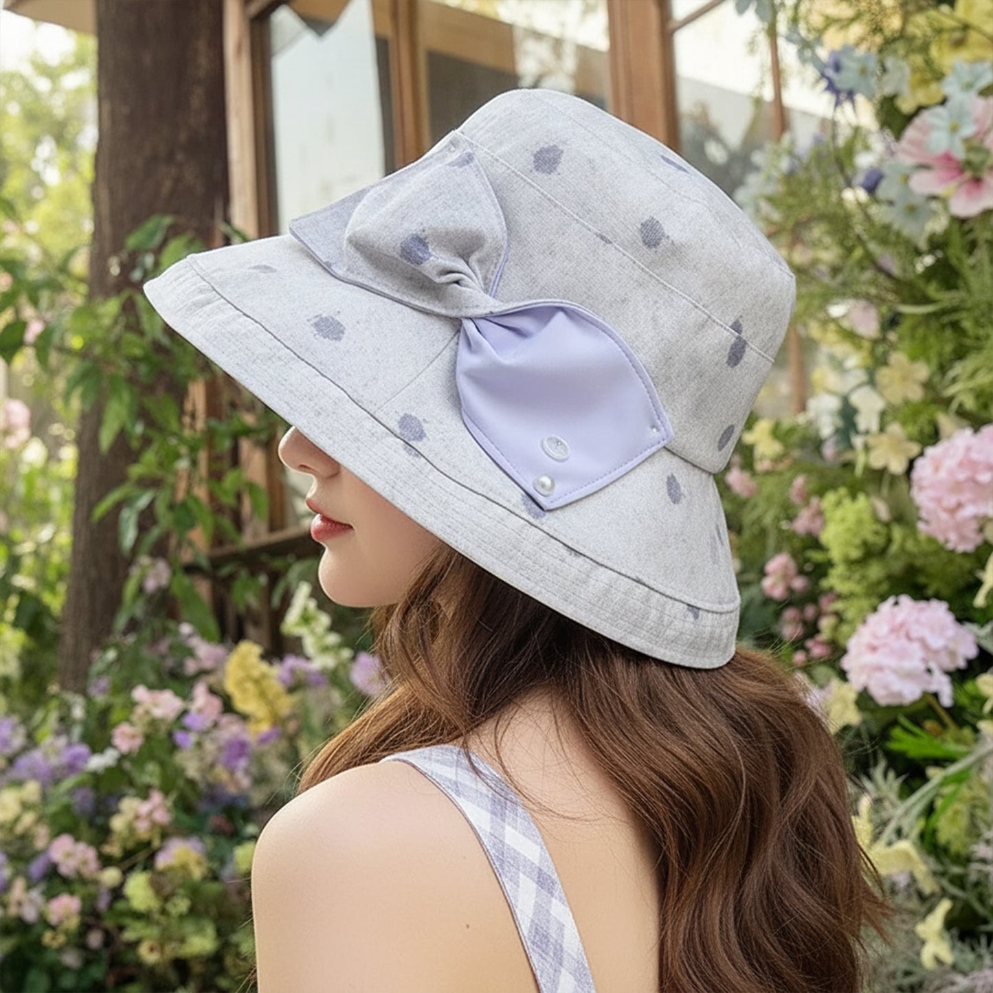 Printed Bucket Hat Breathable Sun Hat with Foldable Brim Casual Outdoor Travel Beach Hat