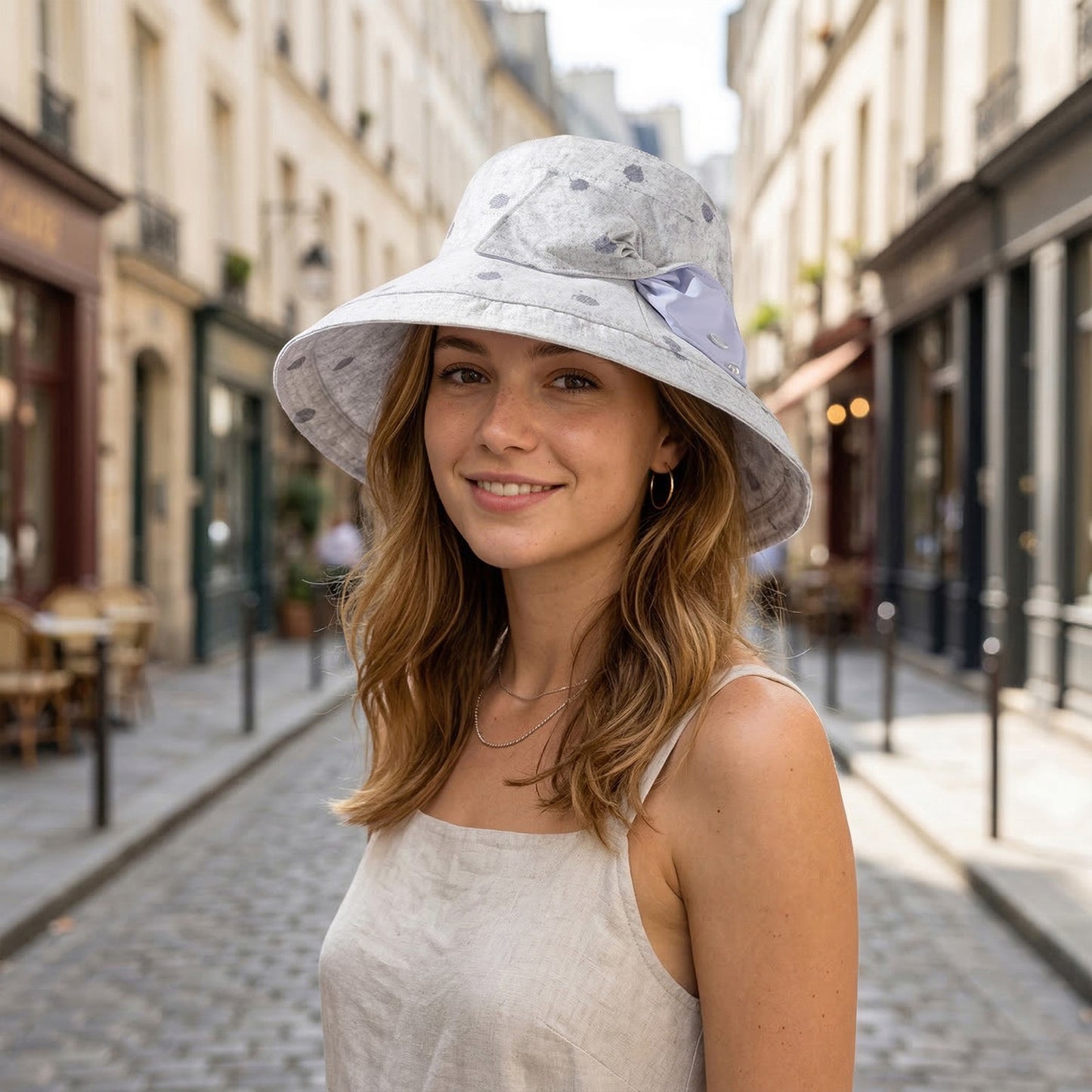 Printed Bucket Hat Breathable Sun Hat with Foldable Brim Casual Outdoor Travel Beach Hat