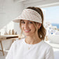 Sun Visor Hat Lightweight Breathable Wide Brim Open Top Summer Travel Beach Hat