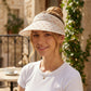 Sun Visor Hat Lightweight Breathable Wide Brim Open Top Summer Travel Beach Hat