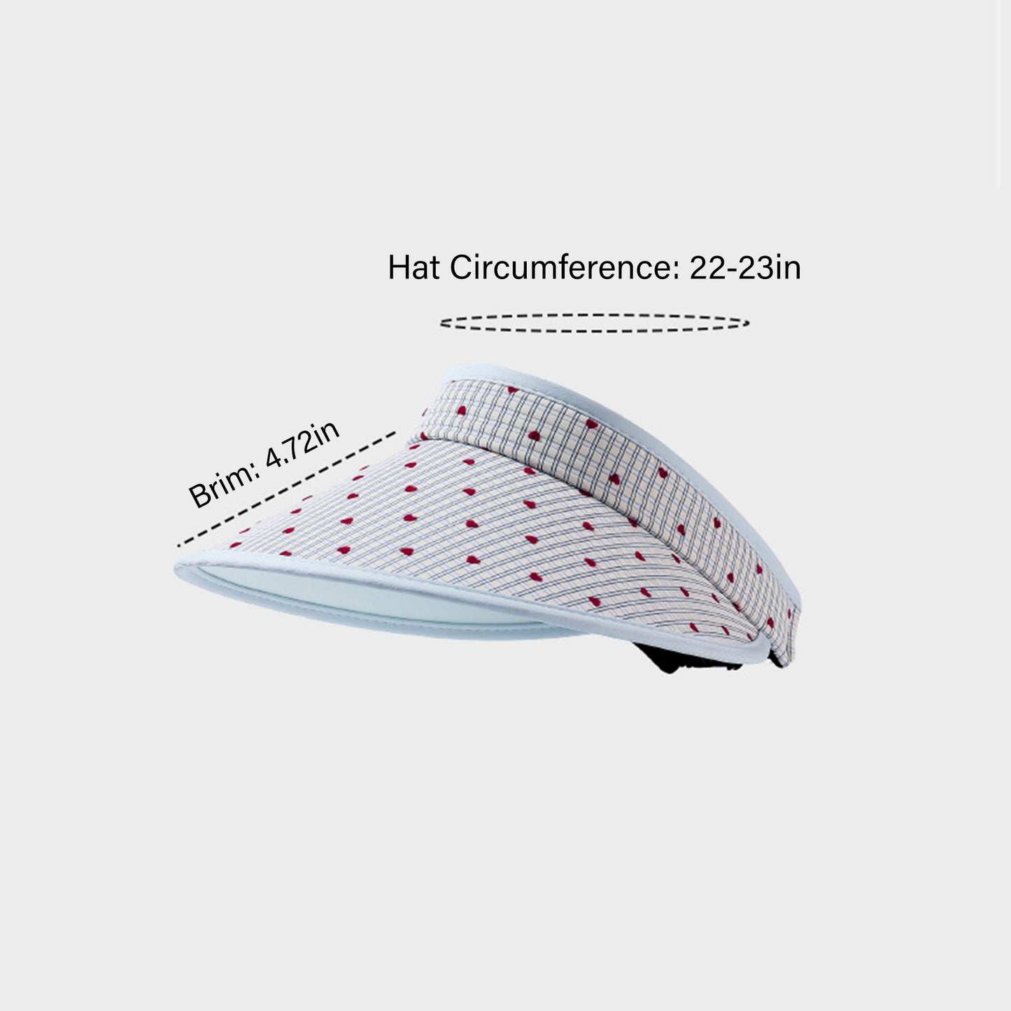 Sun Visor Hat Lightweight Breathable Wide Brim Open Top Summer Travel Beach Hat