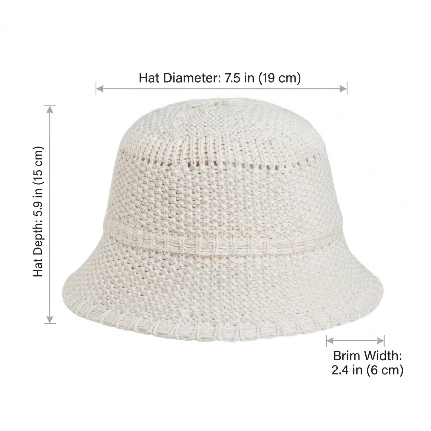 Straw Bucket Hat Lightweight Woven Sun Hat Packable Summer Beach Hat with Breathable Design