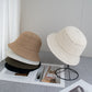 Straw Bucket Hat Lightweight Woven Sun Hat Packable Summer Beach Hat with Breathable Design