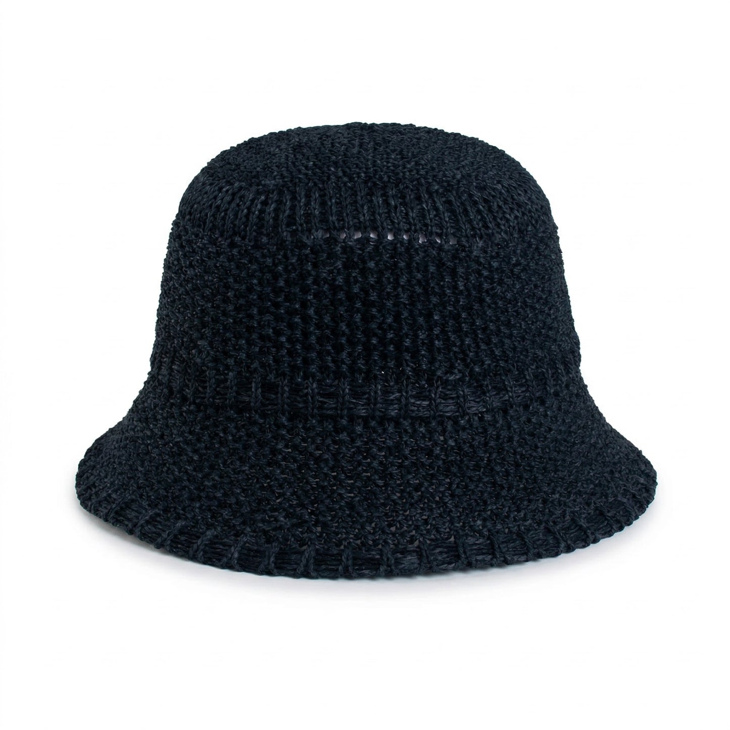 Straw Bucket Hat Lightweight Woven Sun Hat Packable Summer Beach Hat with Breathable Design
