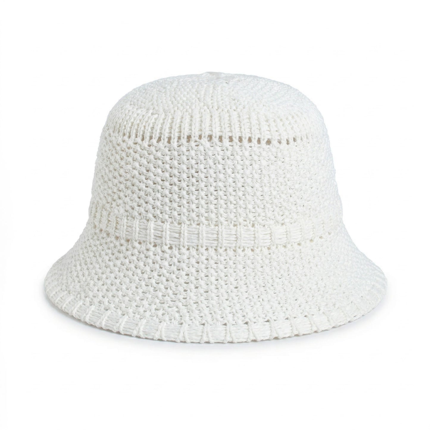 Straw Bucket Hat Lightweight Woven Sun Hat Packable Summer Beach Hat with Breathable Design