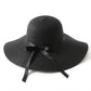 Wide Brim Straw Sun Hat with Bow Ribbon Beach Hat for Women Summer UV Protection Floppy Hat
