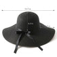 Wide Brim Straw Sun Hat with Bow Ribbon Beach Hat for Women Summer UV Protection Floppy Hat
