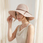Wide Brim Crochet Sun Hat Lightweight Breathable Straw Hat with Chin Strap