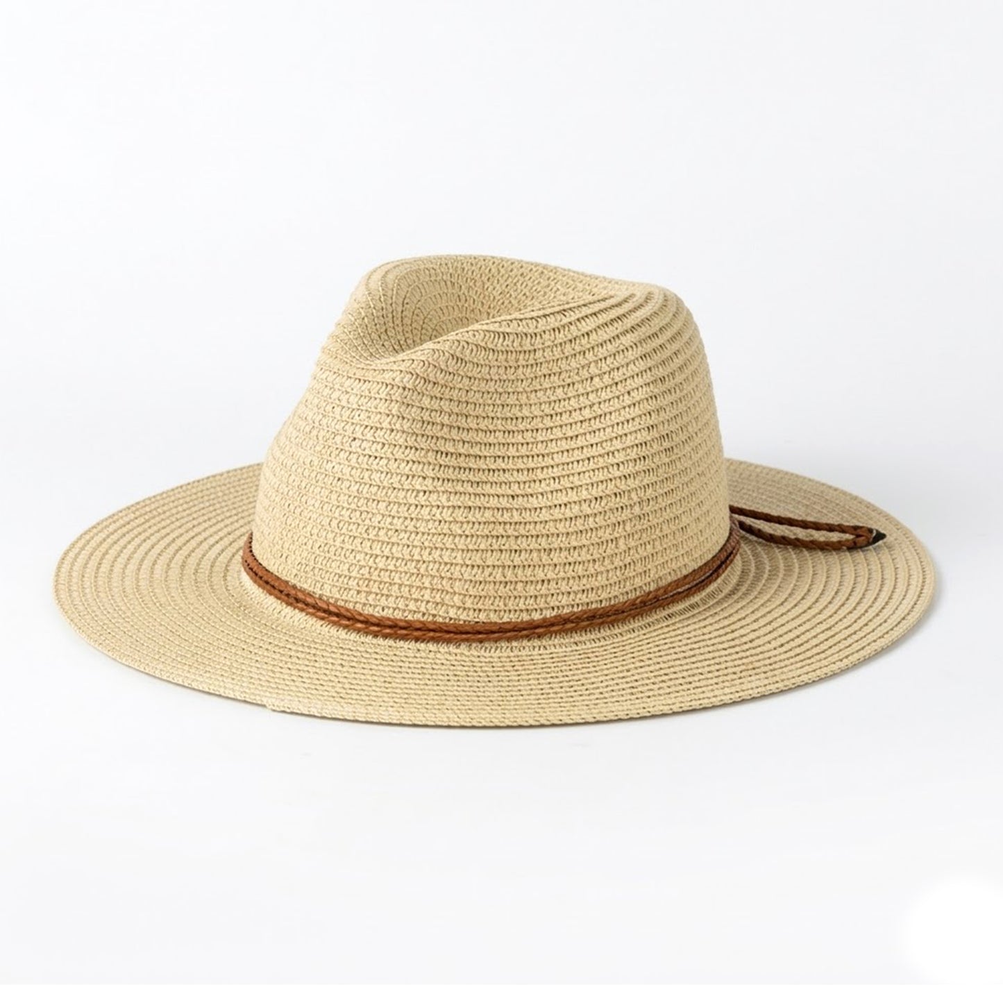 Wide Brim Straw Sun Hat Lightweight Breathable Summer Beach Hat Packable