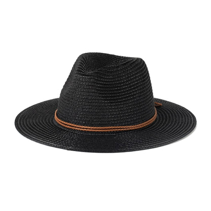 Wide Brim Straw Sun Hat Lightweight Breathable Summer Beach Hat Packable
