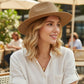 Wide Brim Straw Sun Hat Lightweight Breathable Summer Beach Hat Packable