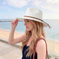 Wide Brim Straw Sun Hat Lightweight Breathable Summer Beach Hat Packable