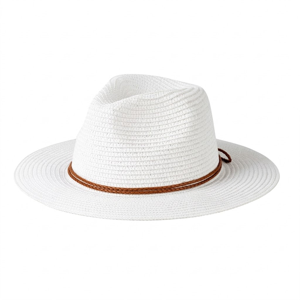 Wide Brim Straw Sun Hat Lightweight Breathable Summer Beach Hat Packable
