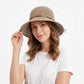 Crochet Bucket Hat Lightweight Breathable Straw Sun Hat with Woven Band