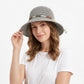 Crochet Bucket Hat Lightweight Breathable Straw Sun Hat with Woven Band