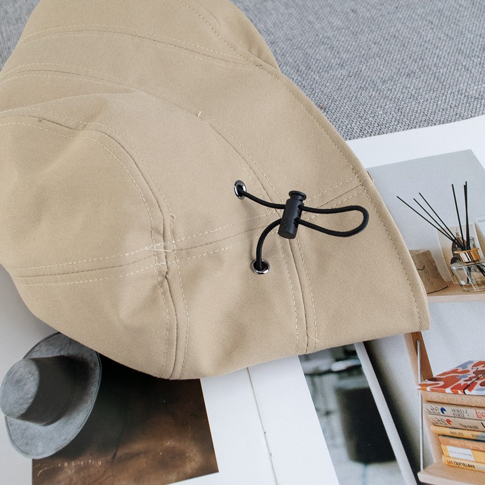 Cotton Bucket Hat Lightweight Sun Hat with Adjustable Drawstring Wide Brim