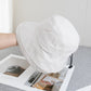 Cotton Bucket Hat Lightweight Sun Hat with Adjustable Drawstring Wide Brim