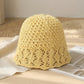 Crochet Bucket Hat Lightweight Breathable Summer Sun Hat Wide Brim Beach Hat