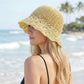 Crochet Bucket Hat Lightweight Breathable Summer Sun Hat Wide Brim Beach Hat