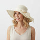 Wide Brim Straw Sun Hat with Bow Tie Summer Beach Floppy Hat UV Protection