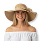 Wide Brim Straw Sun Hat with Bow Tie Summer Beach Floppy Hat UV Protection