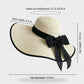 Wide Brim Straw Sun Hat with Bow Tie Summer Beach Floppy Hat UV Protection