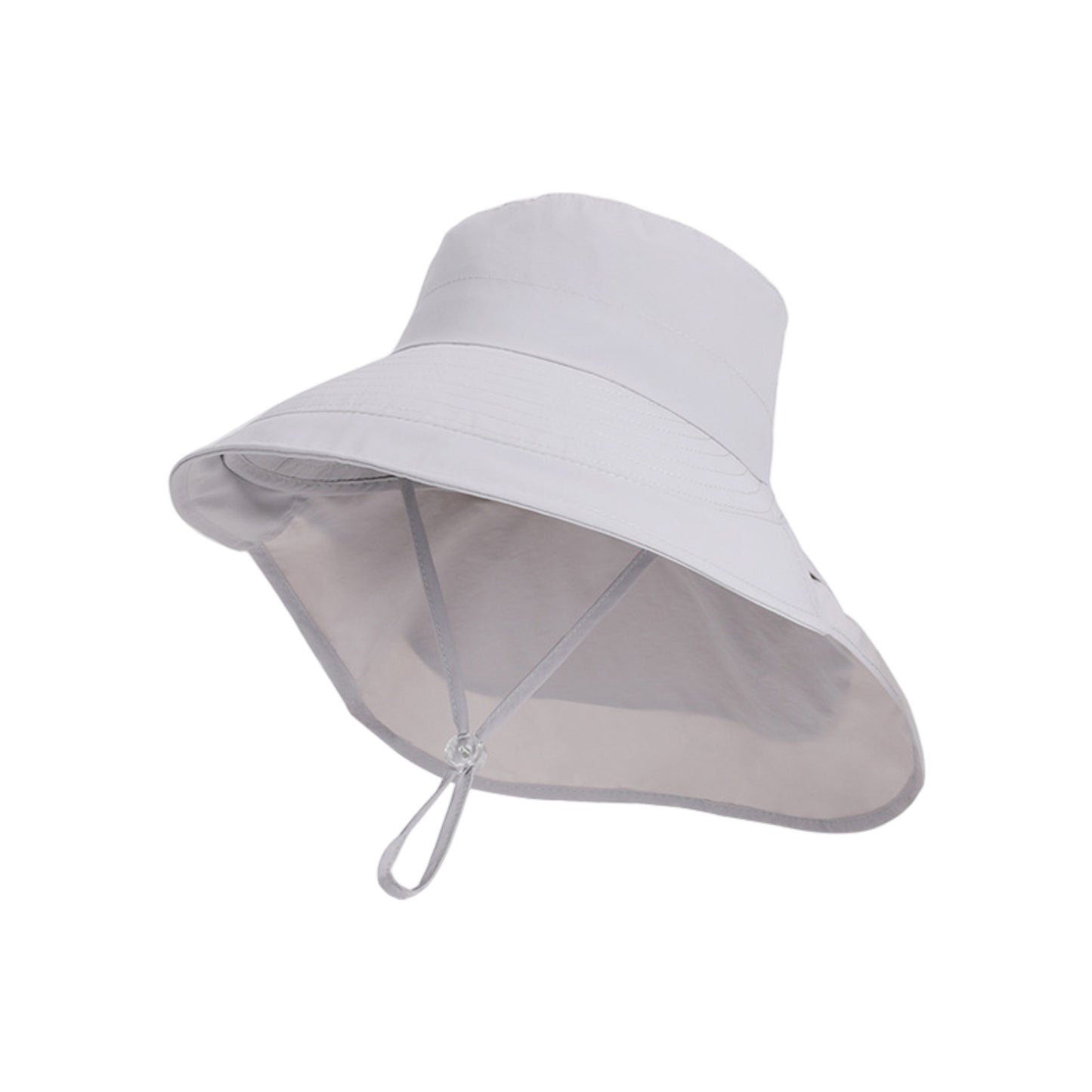 Wide Brim Sun Hat with Neck Flap Ponytail Opening Water Resistant Outdoor Hat for Women