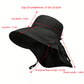 Wide Brim Sun Hat with Neck Flap Ponytail Opening Water Resistant Outdoor Hat for Women