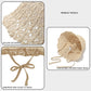 Crochet Bucket Sun Hat Wide Brim Knit Beach Hat Adjustable Chin Tie Summer Hat