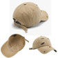 Cotton Baseball Cap Embroidered Dog Pattern Adjustable Strap Breathable Casual Hat