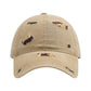 Cotton Baseball Cap Embroidered Dog Pattern Adjustable Strap Breathable Casual Hat