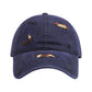 Cotton Baseball Cap Embroidered Dog Pattern Adjustable Strap Breathable Casual Hat