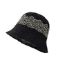 Straw Bucket Hat Woven Knit Breathable Sun Hat Adjustable Summer Hat
